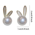 thumbnail image 4 of Pendientes de tuerca Sirena Perla Animal Minnieouse para Navidad Halloween Acción de Gracias, 4 of 6