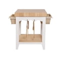 thumbnail image 3 of Linon Îlot de Cuisine Kolton avec Bloc de Boucher et 2 Paniers en Blanc/bois Naturel, 3 of 9