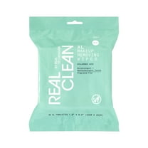 Real Techniques Real Clean XL Makeup Removing Wipes, Wipes for Dry Skin, Cleansing, 25 Count