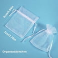 thumbnail image 2 of 100 bolsas de organza blancas, 7 x 9 cm, bolsa de regalo de organza, bolsa de joyería, bolsas de boda, bolsas de lavanda, obsequios de boda, 2 of 5