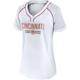 thumbnail image 2 of Women's Fanatics White Cincinnati Reds Play Calling Raglan V-Neck T-Shirt, 2 of 3