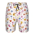 thumbnail image 4 of Kdxio Cartoon Birds & Flowers Pattern Mens Casual Shorts - Drawstring Summer Beach Sports Shorts for Men, 4 of 9