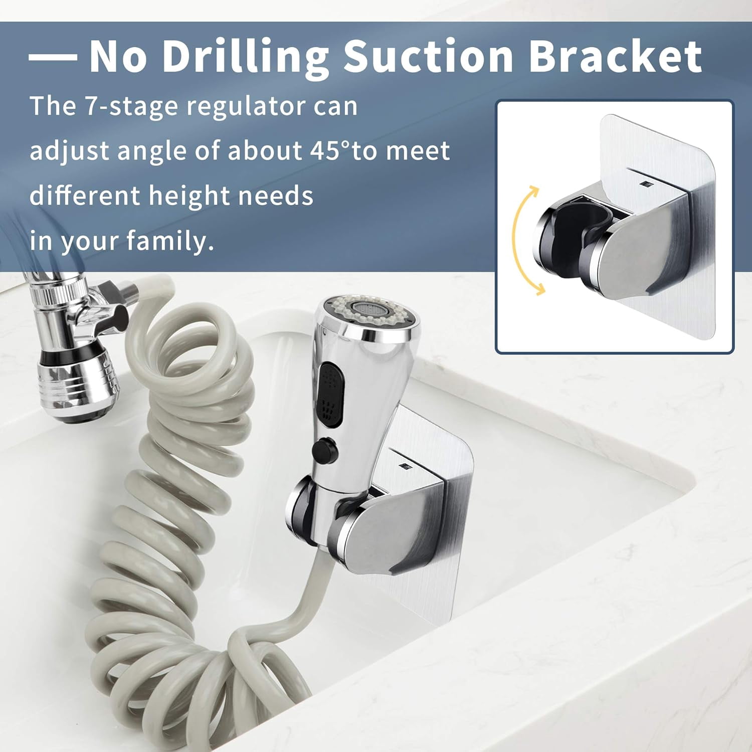 1080° Swivel Faucet-Extender Sink-Aerator - 2 Mode Splash Water Filter Extension, Kitchen Bathroom 360° Rotatable Spray Attachment, Multifunctional Universal Robotic Arm -Wash Hand/Hair/Face