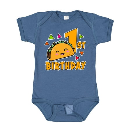 

Inktastic 1st Birthday with Taco and Confetti Gift Baby Boy or Baby Girl Bodysuit