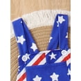 thumbnail image 5 of FEORJGP Kids Baby 4th of July Overalls for Boys Girls 6M 12M 18M 2T 3T 4T Toddler Sleeveless Jumpsuits Stars and Stripes Print Rompers Infant Fashion Cute Casual Summer Outfits for Daily Party, 5 of 8