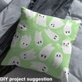 thumbnail image 2 of jejeloiu Funny Ghost Fabric by the Yard 2 Yards,Western Halloween Day Room Decor Fabric by the Yard,Green White Fabric for Sewing For Children,Luxury Bedroom Decor, 2 of 6