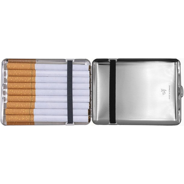 cigarette case made in germany Made in Germany Nickle Plated Cigarette Case (18 100s) With Elastic Bands  (Windows)