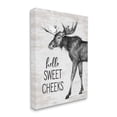 thumbnail image 3 of Stupell Industries Hello Sweet Cheeks Funny Bathroom Humor Rustic Moose, 30 x 40, Design by Lettered and Lined, 3 of 5
