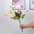 thumbnail image 4 of KUIZAP 60cm 5 Heads Artificial Ranunculus Flowers Floral Faux Peony Bouquet Wedding Home Decoration Simulation Artificial Flowers(Orange), 4 of 7