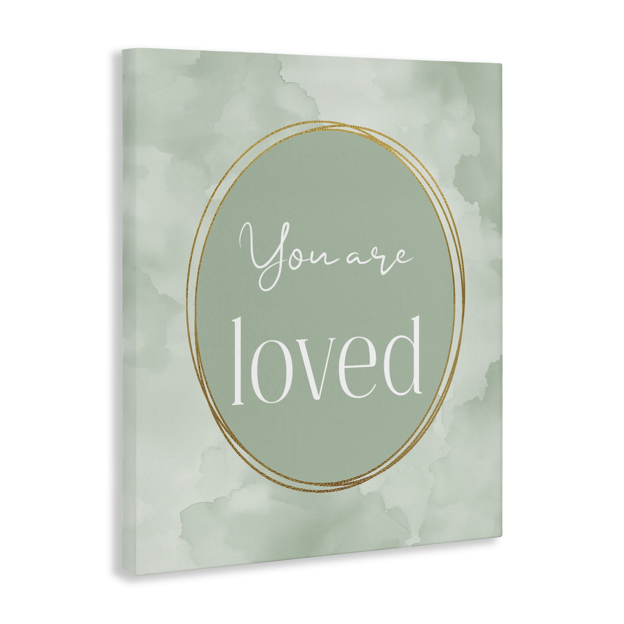 Stupell Industries Green Golden Affirmation Canvas Wall Art, design by Christine Simpson Art
