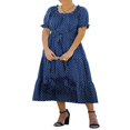 thumbnail image 4 of EIMELI Femmes Boho d'Été Robes Casual Manches Courtes Floral Tie-Up Ceinture Robe Noire S, 4 of 8