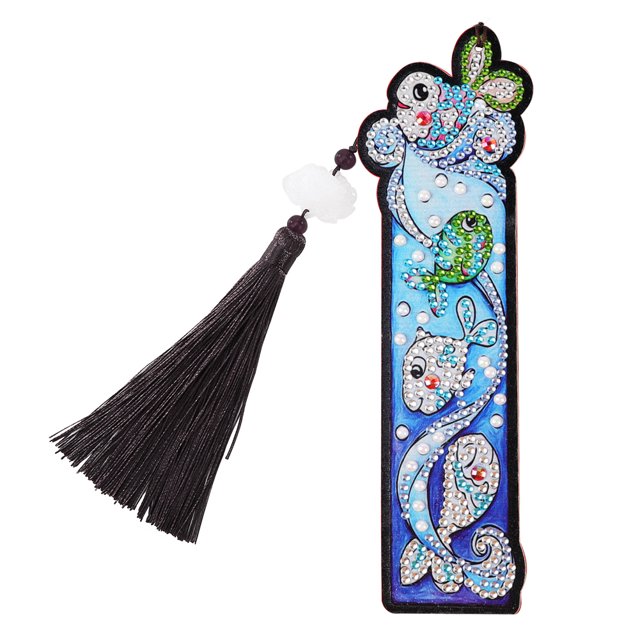 Cuadros Decorativos Marcapáginas de borla de cuero exquisito con pintura de diamante en forma especial de bricolaje 5D Sywqhk Nuevos Originales