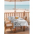 thumbnail image 2 of Outdoor Tablecloth with Umbrella Hole for Patio/Picnic/Party/Camping, Spring Gray Eucalyptus Waterproof Table Cloth Rectangle Table Cover Washable, Summer Botanical Leaf Country (54"x 80"), 2 of 8
