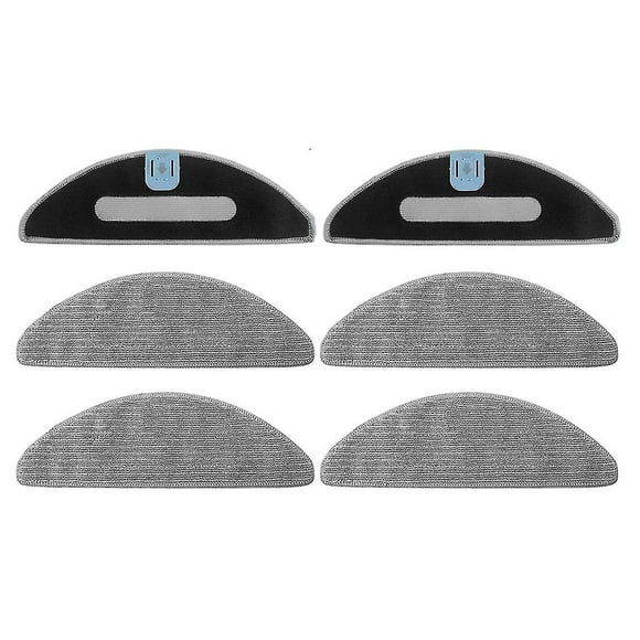 6 PCS Parts Mop Pads for iRobot Roomba Combo I5, I5+,J5, J5+ Robot Vacuum Microfiber Washable Reusable Mopping Cloth