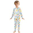 thumbnail image 3 of Dailycode Cotton Pajama Set Snug Fit Long Sleeve Top and Pants for 18M-8Y Sun Moon Star Line, 3 of 7