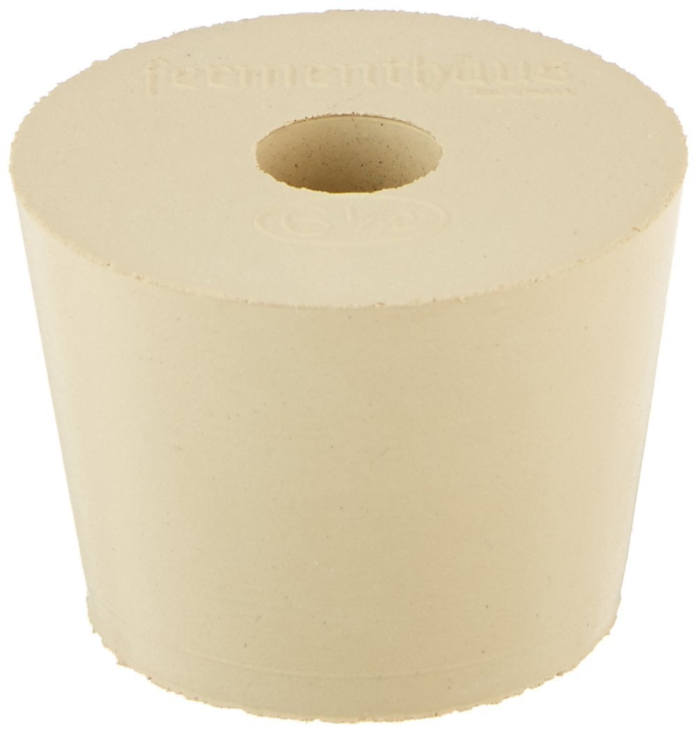 1 X Drilled Rubber Stopper 6.5 (Set of 3)