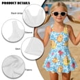 thumbnail image 5 of Uorisanigo Girls Swimsuits Cute Capybara Swimming One Piece with Skirt Bathing Suits Modest Shorts Size 3-4 Swimwear Summer Beach, 5 of 6