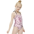 thumbnail image 3 of Hello Kitty Girls One Piece Swimsuits Hawaiian Summer Swimwear Beach Bathing Suit Outfits, 3 of 7