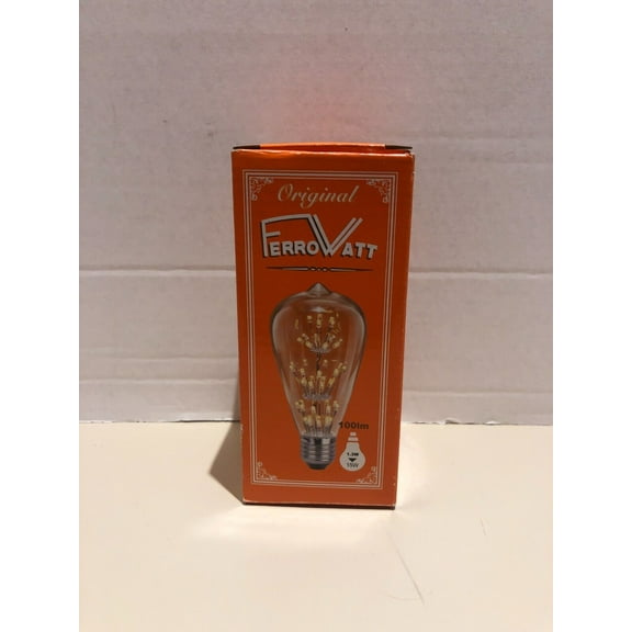 FerroWatt Vintage Edison Style LED Light Bulb Standard Base F1910LED