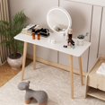 thumbnail image 4 of Andvari Dressing Table, Nordic, Mini Small space vanity with mirror, 40-inch desktop., 4 of 10