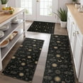 thumbnail image 2 of Black Gold Sun Moon Triangle Dreamcatcher Pattern Kitchen Rugs Sets Of 3,Kitchen Runner Rugs Non Skid Washable,Decorative Kitchen Floor Mats for Kitchen,Sink,Laundry,17"x30"+ 17"x47" + 17"x59", 2 of 6