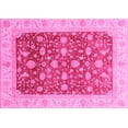 thumbnail image 1 of Ahgly Company Indoor Rectangle Oriental Pink Modern Area Rugs, 5' x 7', 1 of 4