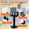 thumbnail image 3 of VEVOR Commercial Vending Machine, Triple Compartment Candy Dispenser with Iron Stand, Gumball and Candy Machine for Business,Coin Operated Gumball Bank for Toy Capsules Bouncy Balls Candy Nut,Black, 3 of 9