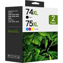 74 75XL Ink Cartridges ( Black Tri-Color) Compatible for HP 74 75 XL Printer Ink Cartridge for D4260 D4263 D4268 J5725 J5730 J5735