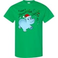 thumbnail image 3 of Inktastic I Want a Hippopotamus for Christmas Hippo in Santa Hat T-Shirt, 3 of 5