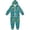 Teal Sports Gear, variant on Unisex One-Piece Outfits Soft Crystal Velvet White Nautical Sketch Printed PJs Full-Zip Wide Leg Jumpsuit for 4T-14Y