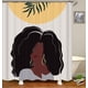 thumbnail image 3 of Juego de 4 cortinas de ducha para niña negra, diseño de mariposas de ballet rosa, decoración de baño para mujeres afroamericanas, tela impermeable, cortina de ducha morada y blanca, alfombrilla de, 3 of 7