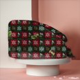 thumbnail image 5 of Wutalume Christmas Pattern Work Hat, Casual Adjustable Wash Cap for Women, Baggy Skull Cap for Nurse, Chef, or Salon, Dust Proof Beanie,Red, 5 of 6
