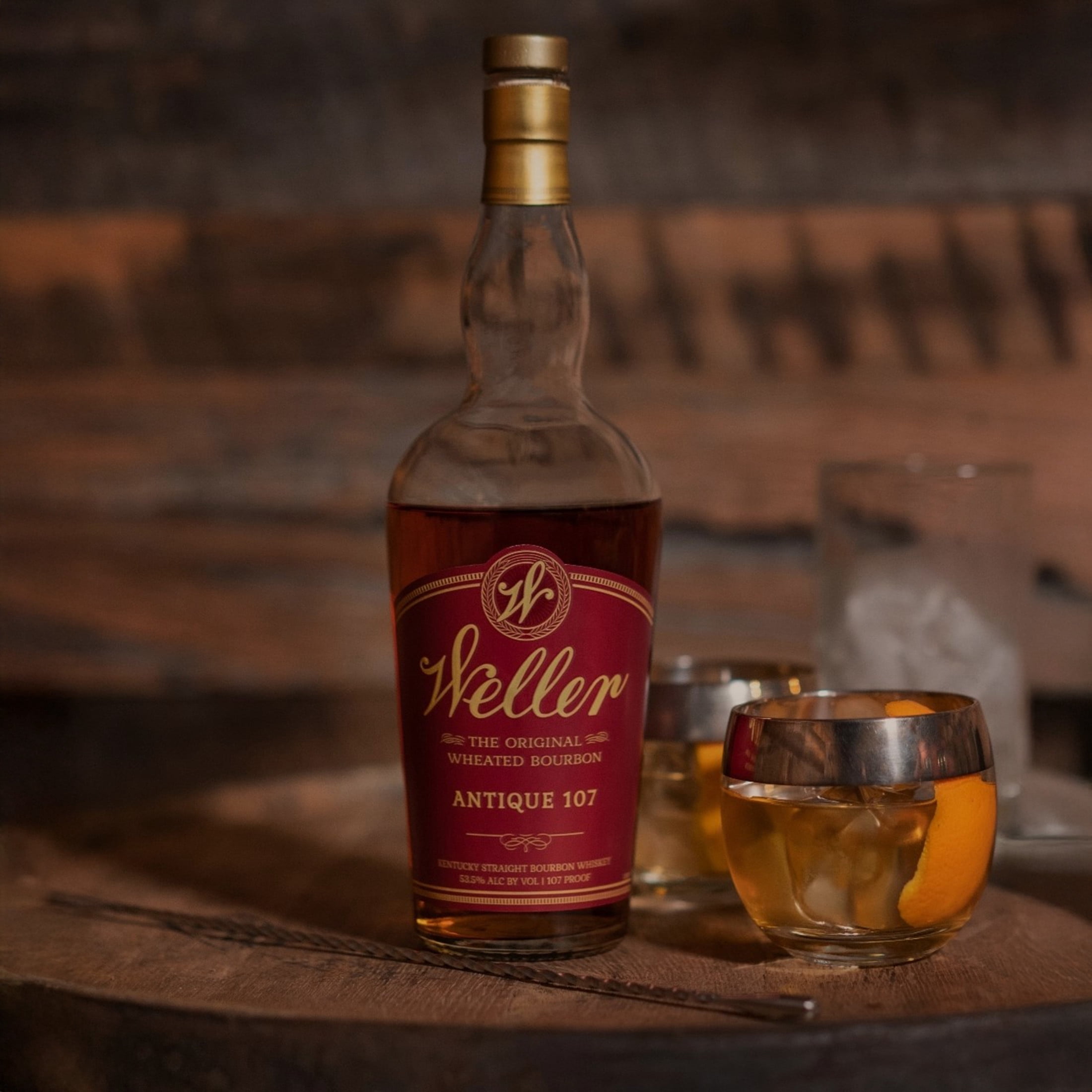 Weller Antique Kentucky Straight Bourbon Whiskey, 750ml, 107 Proof (53.5% ABV)