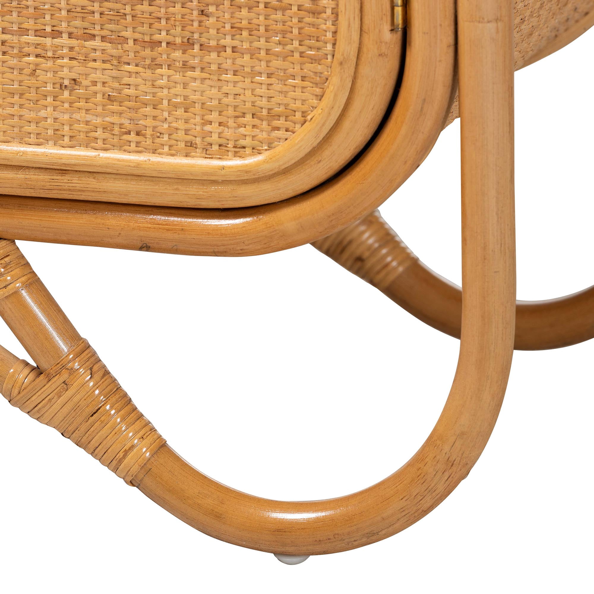 bali & pari Noreen Boho Storage Cabinet, Light Honey