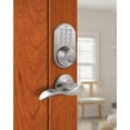 thumbnail image 6 of Keyless Entry Deadbolt and Lever Handle Door Lock Combo Pack with Electronic Digital Keypad Satin Nickle, 6 of 9