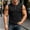 Black, variant on Men's Sleeveless Crew Neck Shirt with Pocket, Casual Solid Color Tank for Everyday and Outdoor Purple S