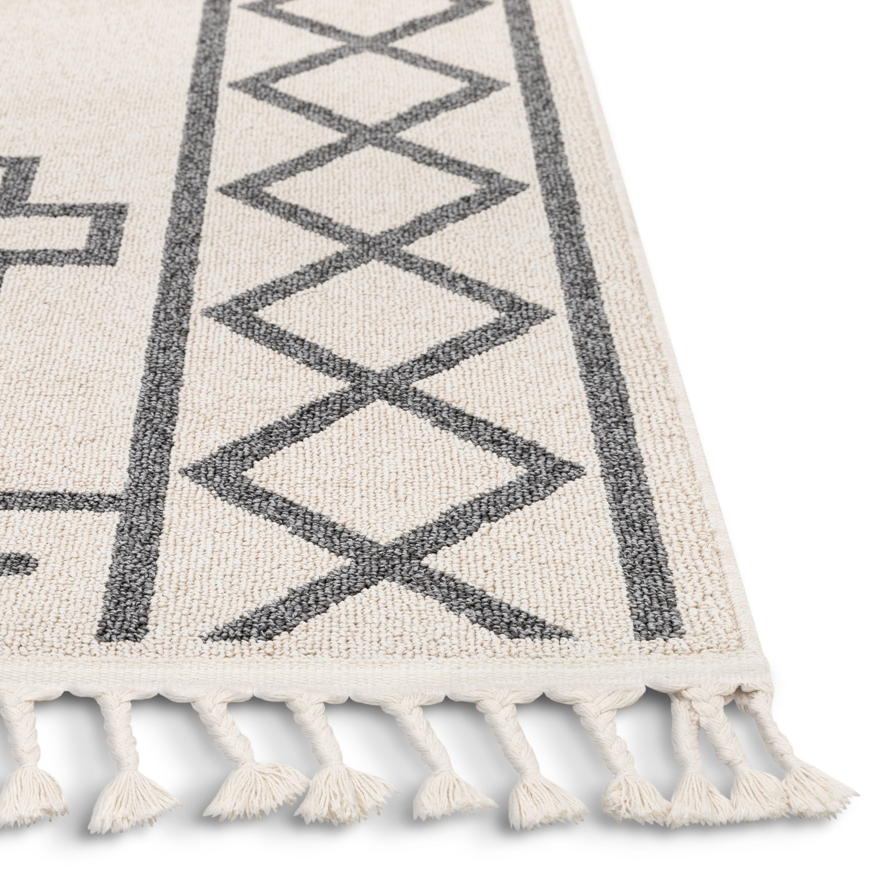 Well Woven Loop-De-Loop Tribal Modern Area Rug, Off-White