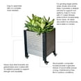 thumbnail image 5 of Everbloom 17" x 19" x 24" Gray Black Wood, Plastic and Steel Planter Box, 5 of 7