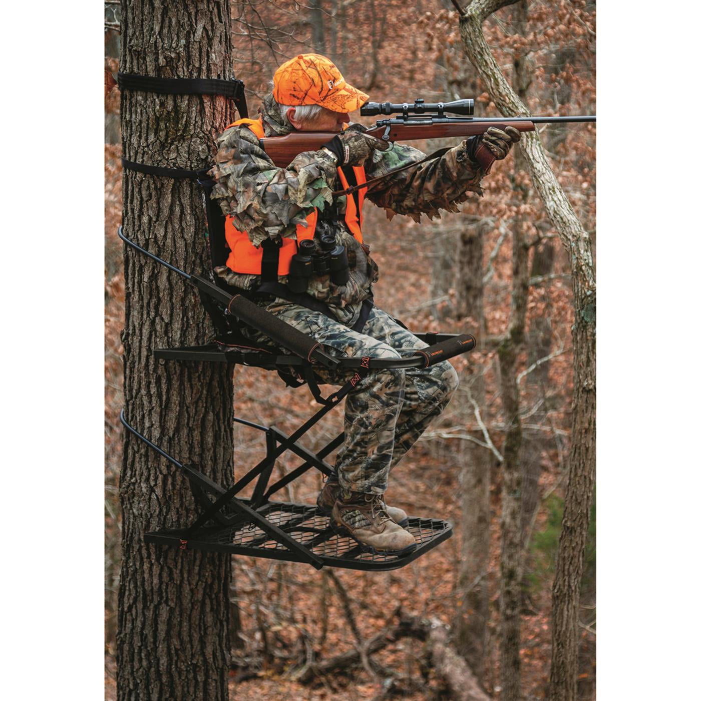 OL'MAN Stealth Mode Steel Climbing Stand, OT-250, Heavy-duty steel