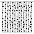 thumbnail image 2 of Valentine''s Day Shower Curtain Black White Love Heart Romantic Sweetheart Couple Lover Fabric Decorative Bathroom Curtains with Hooks,White Black, 2 of 3