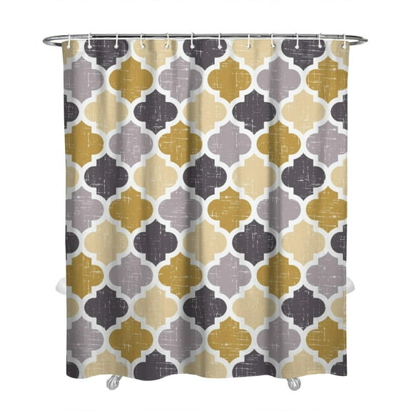 Abstract Artistic 72x84 Shower Curtain Waterproof Fade-Resistant Machine Washable