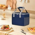 thumbnail image 3 of Bxaolu Lunch Bag Women Men, Reusable Insulated Thermal&nbsp;Lunch Box Adult Water Resistant Lunch Tote Bag For Work, Picnic, Beach, Travel&nbsp;(Navy), 3 of 6