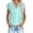Mint Green, variant on XuJwPNcy Womens Button down Cotton Linen Shirt Short Sleeve Collared V Neck Shirts Solid Comfy Tops Casual Summer Beach Top