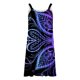 thumbnail image 3 of ICHUANYI Clearance Women Plus Size CasualPrinted Round-Neck Short Sleeve Loose Knee-Length Dres(Purple, S) ICHUANYI WER2023081116299, 3 of 4