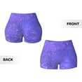 thumbnail image 6 of Yiaed Purple Glitter Print Women's Athletic Shorts Running Shorts Sporty Short High Waisted Elastic Workout Shorts for Yoga Gym Running & Sports -XX-Large, 6 of 8