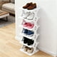 thumbnail image 5 of Shoe rack, News thickened corner, small storage cabinet, easy install, removable washable, 2-tier metal design, for bedroom, high capacity, space-saving, durable frame, stylish decor,, 5 of 8