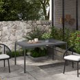 thumbnail image 2 of Outsunny Outdoor Dining Table w/ Aluminium Frame, Garden Table, Dark Grey, 2 of 10