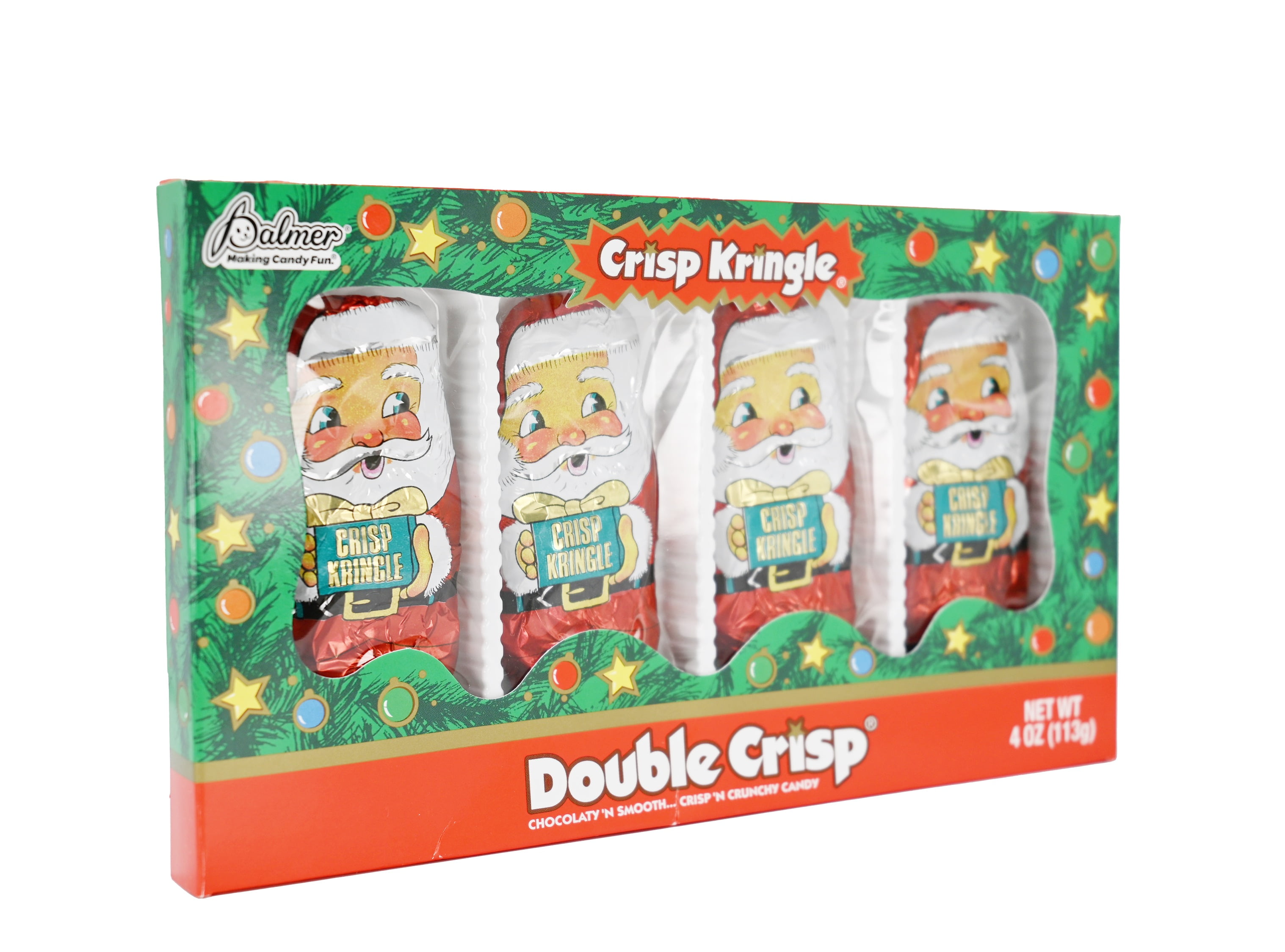(3 pack) R.M. Palmer Crisp Kringle Chocolate Candy 4-Pack, 4oz, Contains Milk and Soy