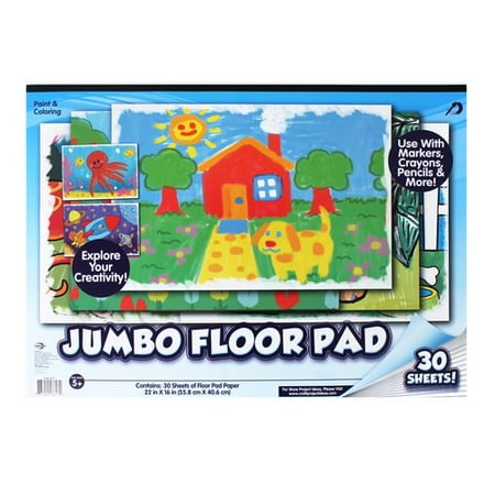 Kids Craft Jumbo Floor Doodle Pad Paper, 30 Count