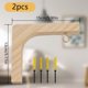 thumbnail image 3 of ganchos de pared de madera, gancho resistente para colgar plantas con tornillos, soporte decorativo para colgar plantas de interior para linternas, campanillas de viento, macetas y cestas, 3 of 4